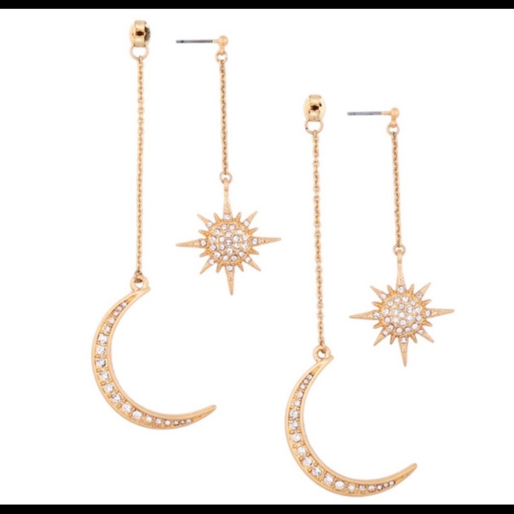 ~Eye Pop Supply~ Dangling Sun & Moon Earrings